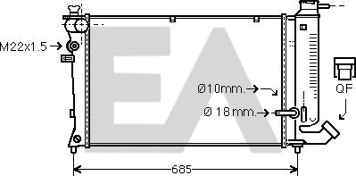 EACLIMA 31R10068 - Radiator, mühərrikin soyudulması furqanavto.az