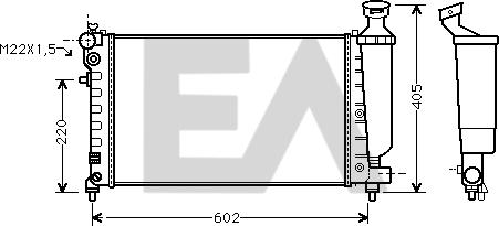 EACLIMA 31R10075 - Radiator, mühərrikin soyudulması furqanavto.az