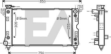 EACLIMA 31R12008 - Radiator, mühərrikin soyudulması furqanavto.az