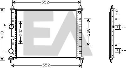 EACLIMA 31R25091 - Radiator, mühərrikin soyudulması furqanavto.az