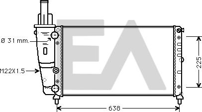 EACLIMA 31R25046 - Radiator, mühərrikin soyudulması furqanavto.az