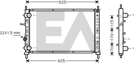 EACLIMA 31R25038 - Radiator, mühərrikin soyudulması furqanavto.az