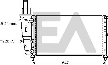 EACLIMA 31R25025 - Radiator, mühərrikin soyudulması furqanavto.az