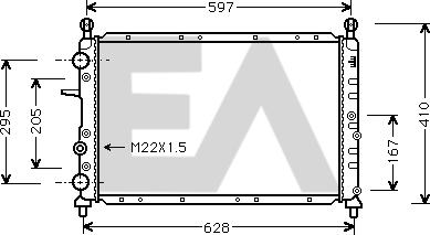 EACLIMA 31R25074 - Radiator, mühərrikin soyudulması furqanavto.az