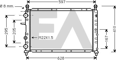 EACLIMA 31R25077 - Radiator, mühərrikin soyudulması furqanavto.az