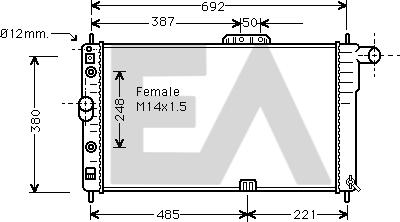 EACLIMA 31R20036 - Radiator, mühərrikin soyudulması furqanavto.az