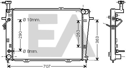 EACLIMA 31R28045 - Radiator, mühərrikin soyudulması furqanavto.az