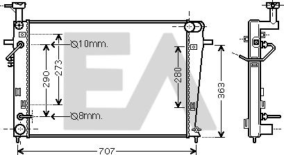 EACLIMA 31R28073 - Radiator, mühərrikin soyudulması furqanavto.az