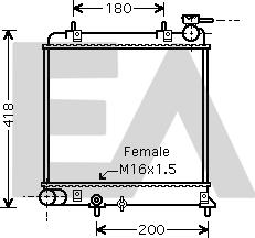 EACLIMA 31R28135 - Radiator, mühərrikin soyudulması furqanavto.az