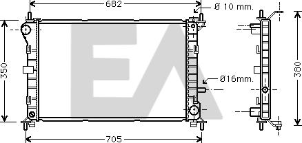 EACLIMA 31R22074 - Radiator, mühərrikin soyudulması furqanavto.az