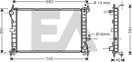 EACLIMA 31R22075 - Radiator, mühərrikin soyudulması furqanavto.az