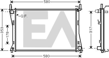 EACLIMA 31R22118 - Radiator, mühərrikin soyudulması furqanavto.az