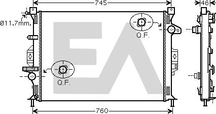 EACLIMA 31R22132 - Radiator, mühərrikin soyudulması furqanavto.az