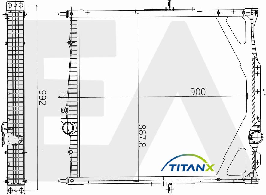 EACLIMA 31R76009T - Radiator, mühərrikin soyudulması furqanavto.az