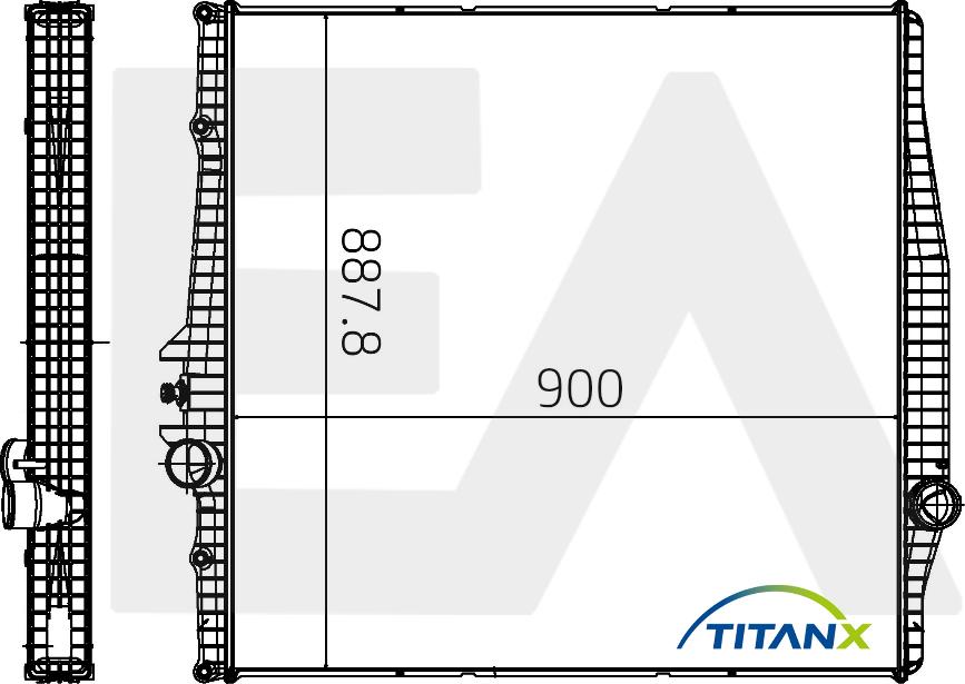 EACLIMA 31R76008T - Radiator, mühərrikin soyudulması furqanavto.az