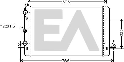 EACLIMA 31R77095 - Radiator, mühərrikin soyudulması furqanavto.az