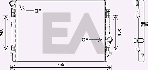 EACLIMA 31R77065 - Radiator, mühərrikin soyudulması furqanavto.az