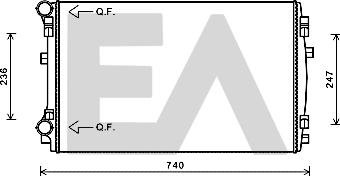 EACLIMA 31R77127 - Radiator, mühərrikin soyudulması furqanavto.az