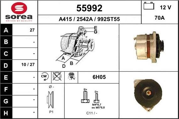 EAI 55992 - Alternator furqanavto.az