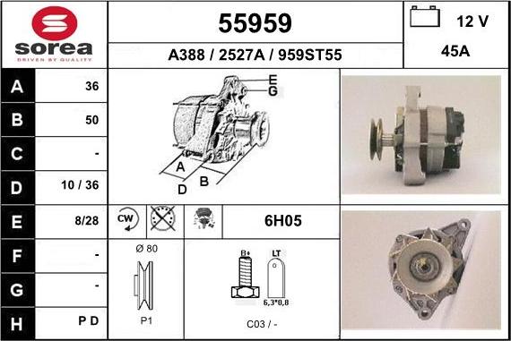 EAI 55959 - Alternator furqanavto.az