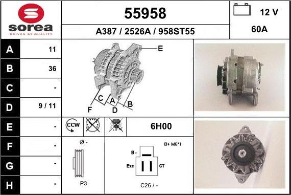 EAI 55958 - Alternator furqanavto.az