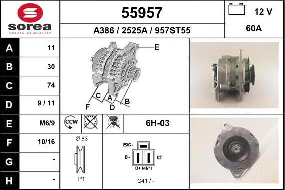 EAI 55957 - Alternator furqanavto.az