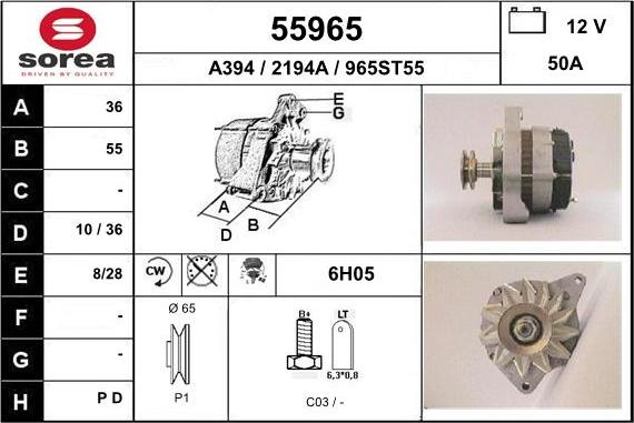 EAI 55965 - Alternator furqanavto.az