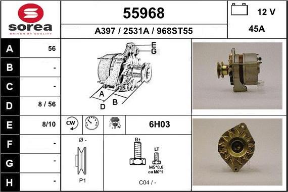 EAI 55968 - Alternator furqanavto.az