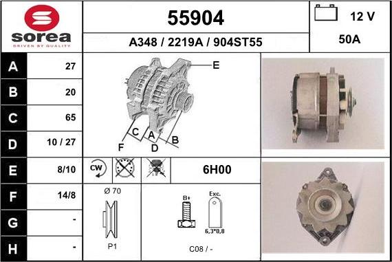EAI 55904 - Alternator furqanavto.az