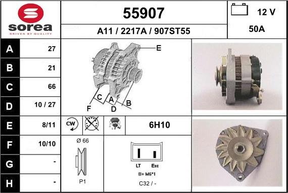 EAI 55907 - Alternator furqanavto.az