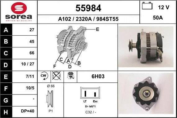 EAI 55984 - Alternator furqanavto.az