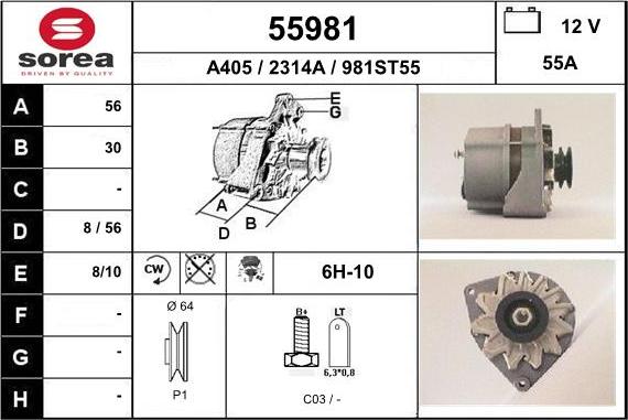 EAI 55981 - Alternator furqanavto.az