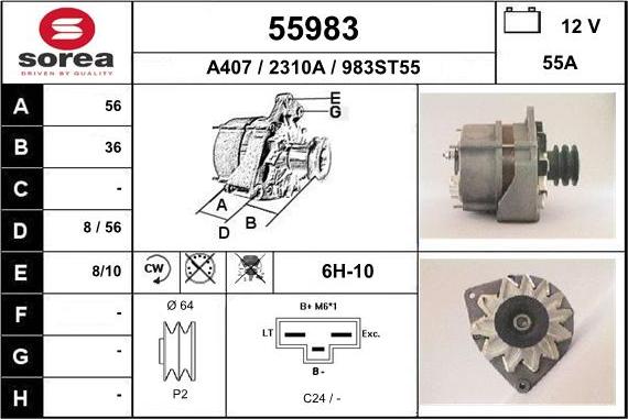 EAI 55983 - Alternator furqanavto.az