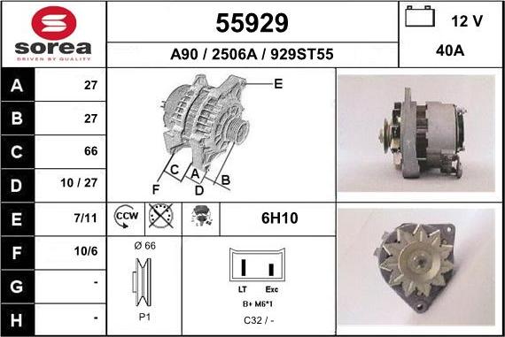 EAI 55929 - Alternator furqanavto.az