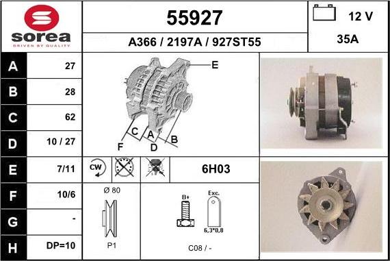 EAI 55927 - Alternator furqanavto.az