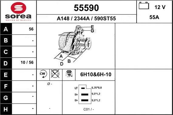 EAI 55590 - Alternator furqanavto.az