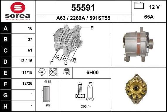 EAI 55591 - Alternator furqanavto.az