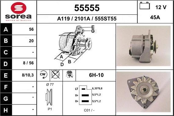 EAI 55555 - Alternator furqanavto.az