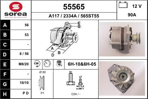 EAI 55565 - Alternator furqanavto.az