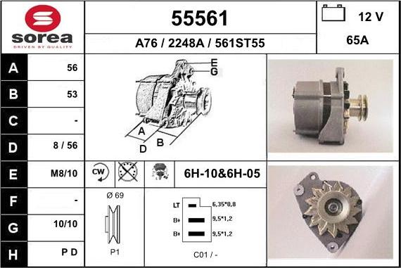 EAI 55561 - Alternator furqanavto.az