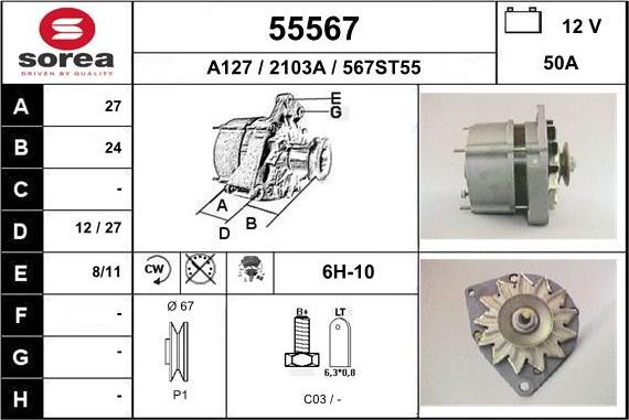 EAI 55567 - Alternator furqanavto.az