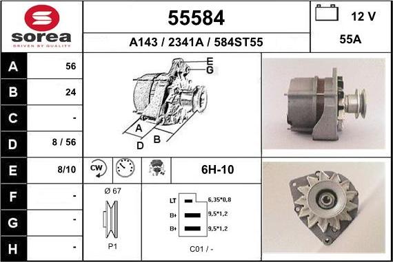 EAI 55584 - Alternator furqanavto.az