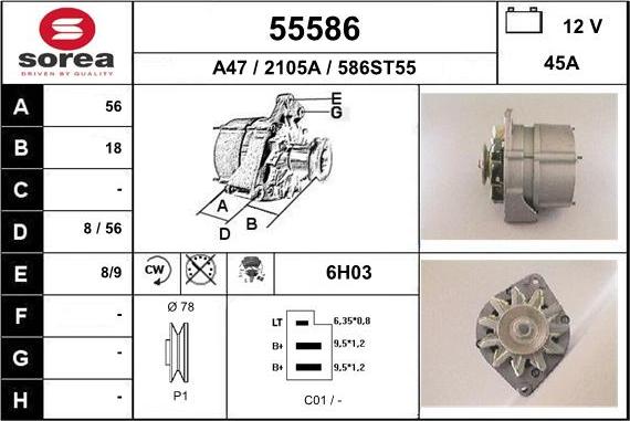 EAI 55586 - Alternator furqanavto.az