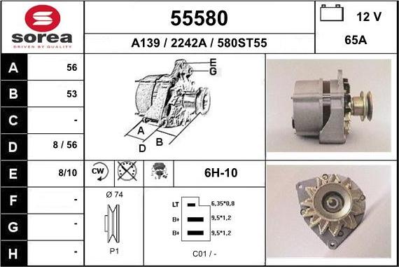 EAI 55580 - Alternator furqanavto.az