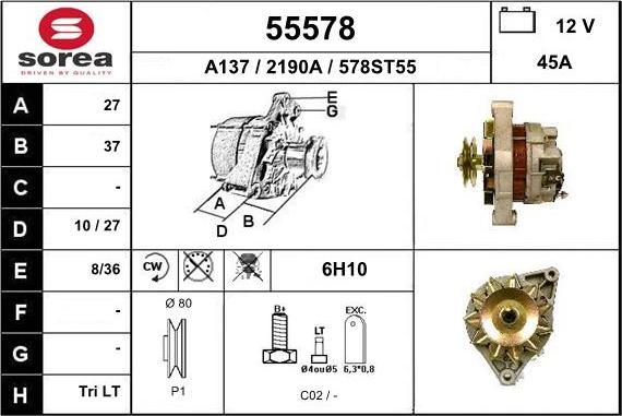 EAI 55578 - Alternator furqanavto.az