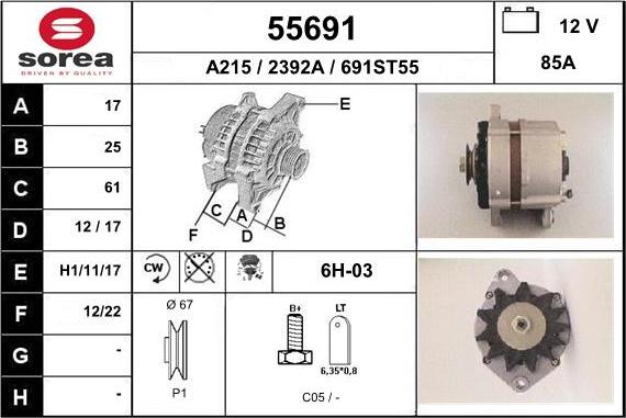 EAI 55691 - Alternator furqanavto.az