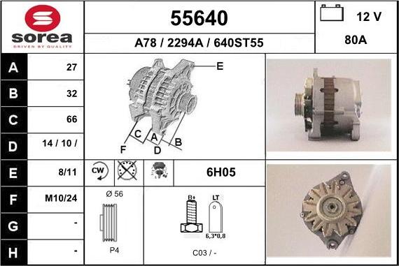 EAI 55640 - Alternator furqanavto.az