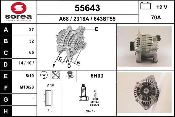 EAI 55643 - Alternator furqanavto.az