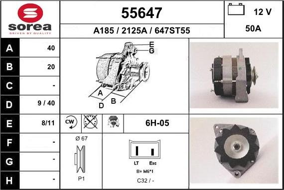 EAI 55647 - Alternator furqanavto.az