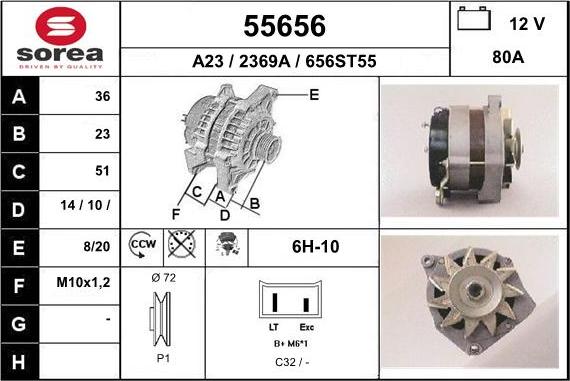 EAI 55656 - Alternator furqanavto.az